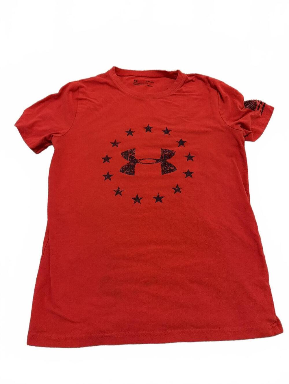 Under Armour Boys Red Loose Fit HeatGear T-Shirt YLG